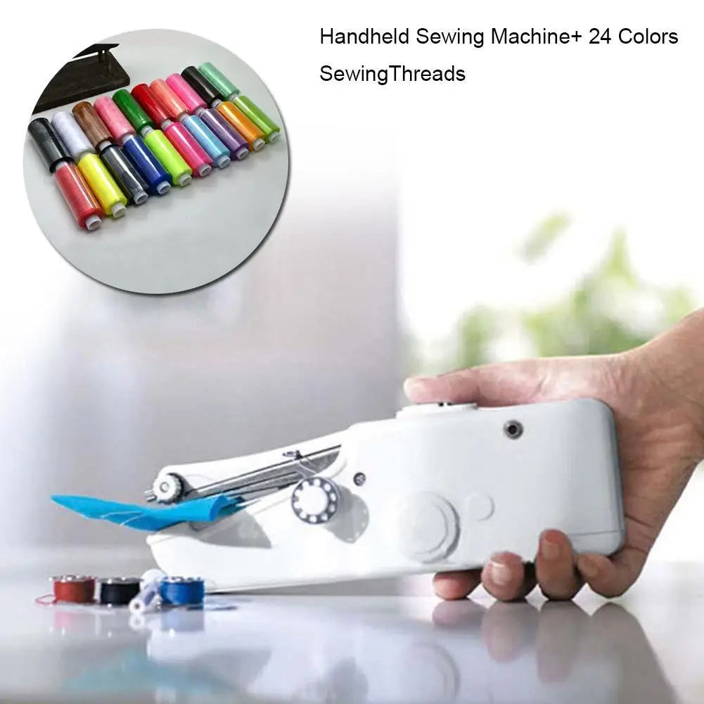 

1 PC New Mini Portable Household Handy Stitch Electric Handheld Gift Smart Electric Home Travel Home Travel Mini Sewing Machine