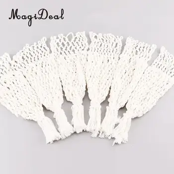 

6Pcs Billiard Pool Mesh Bags Snooker Table Cotton Net Pockets Club Accessory White