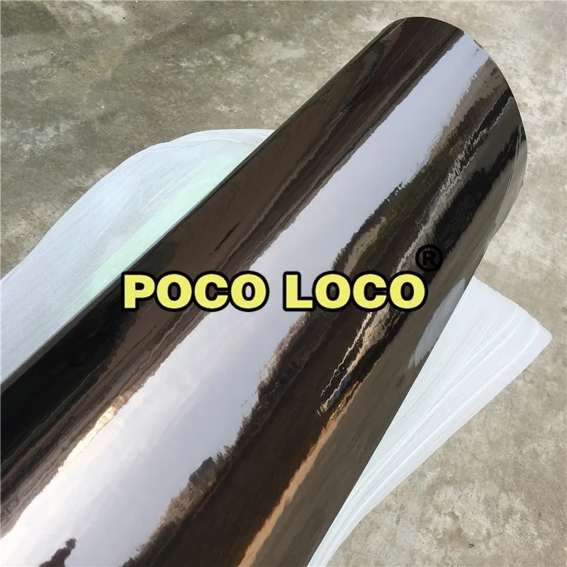 

Gloss Chrome Black Vinyl Wrap Adhesive Film Small Roll Air Release DIY Decal Sheet Dry Application Stretch PVC Vinyl