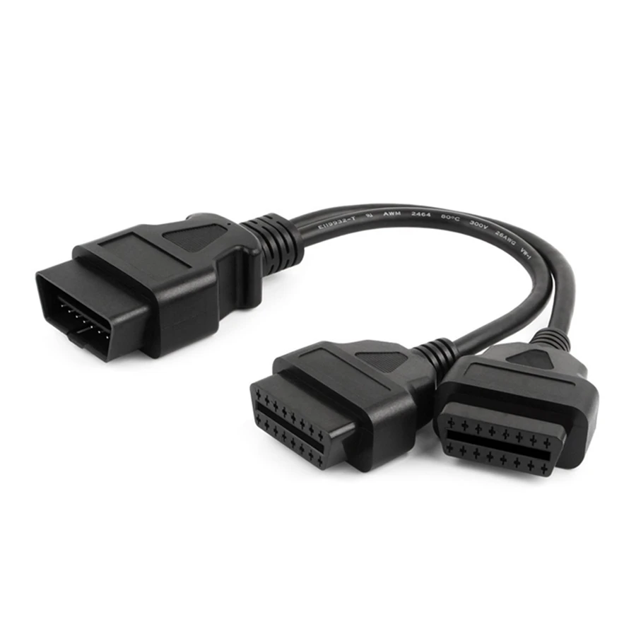 A + качество 30 см OBD2 16 контактный кабель удлинитель сплиттер Мужской Двойной