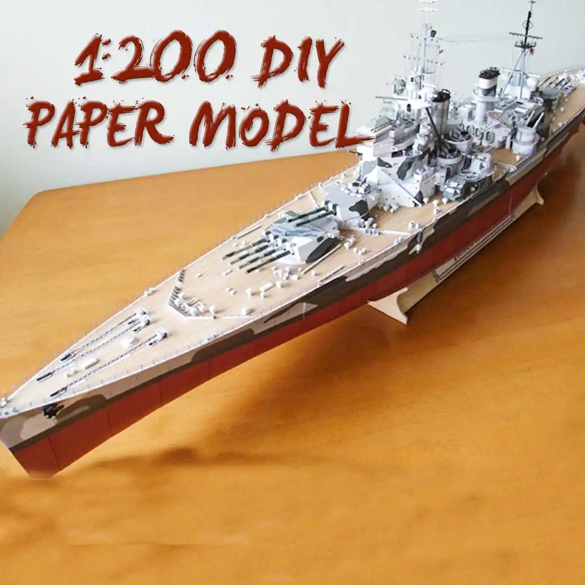 

1:200 1/200 Battleship DIY Large 3D Paper Military Model Ship British Battleships of Wales Ship Toy Children Gifts Handcraft