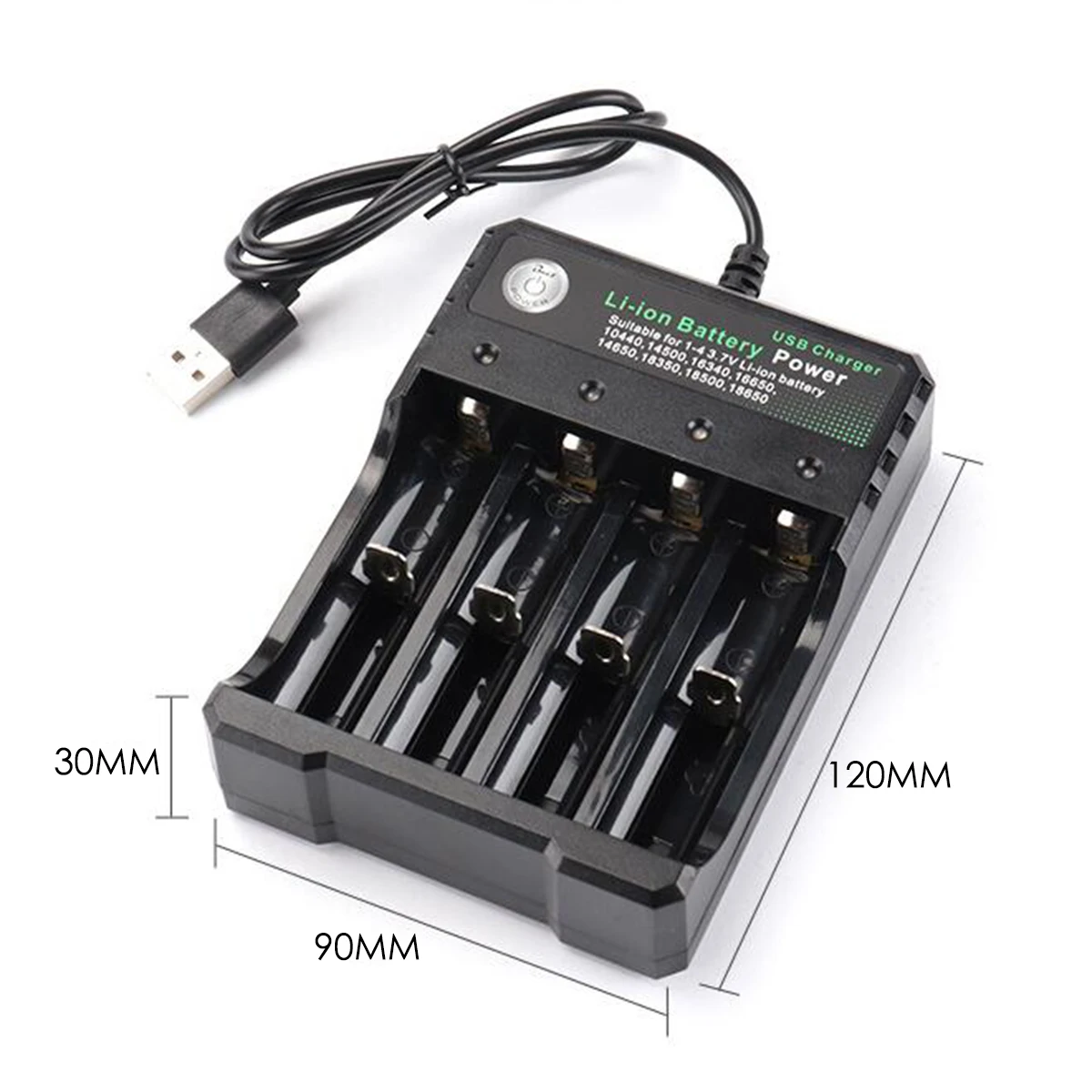 SOONHUA 4 Slots Intelligent Battery Charger for 3.7V 18650 Rechargeable Battery USB Charger Over Charging Protection