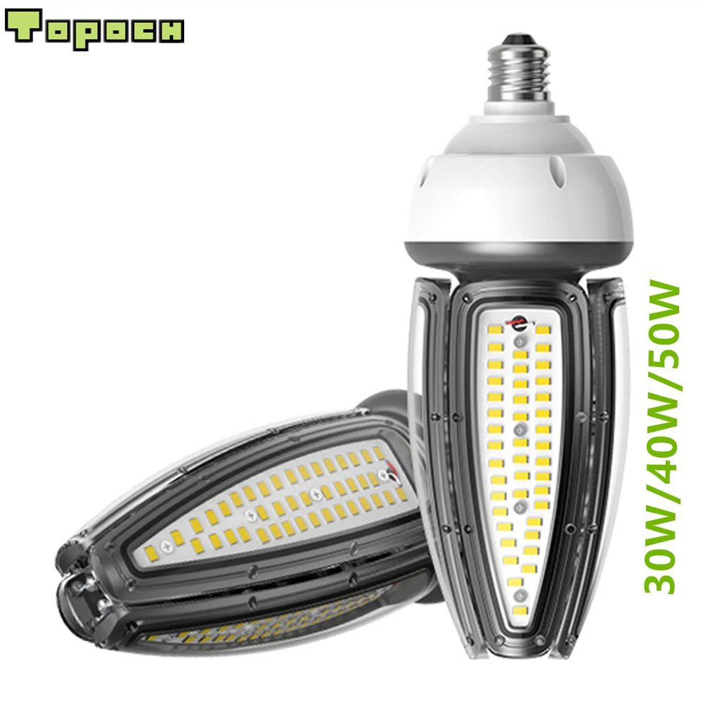

Topoch High Bay Light Bulb LED 30W 40W 50W 120LM/W E27 E40 Base UL CE Listed HID CFL Replacement 100-277V for Warehouse