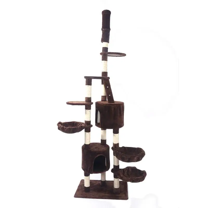 

Cat Toy Cat Climbing Tree Desk M83 101" Sisal Hemp Cat Tree Pet Kitten Stractch Catch Climbing Training Education Toy Brown
