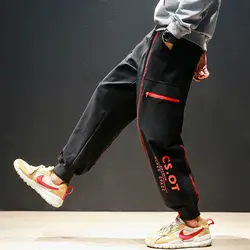M-5XL Мужская Уличная Харадзюку шаровары плюс размер танцевальные удобные хип хоп 2019 Хлопок повседневные брюки карго