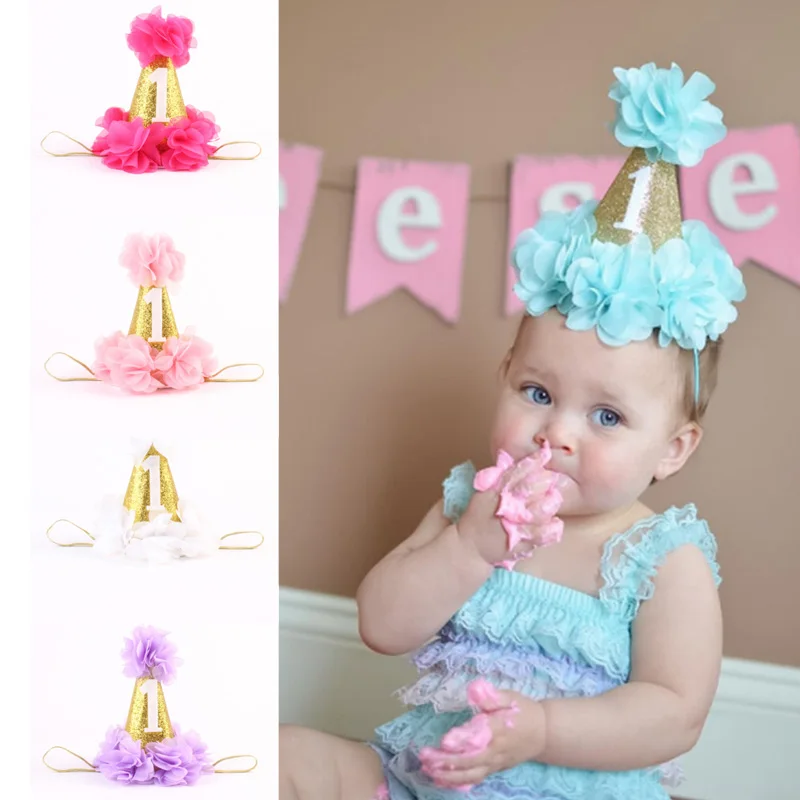 

Baby 1 Year Old Hat Birthday Party Birthday Hat Hair Band Headdress Baby Shower Party Decoration Supplies