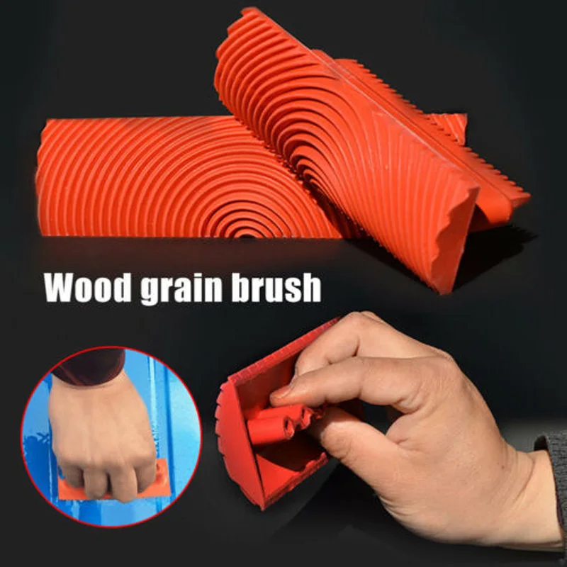 

2Pcs Wood Graining Rubber Painting Tool Texture Pattern DIY Wall Decor Tool