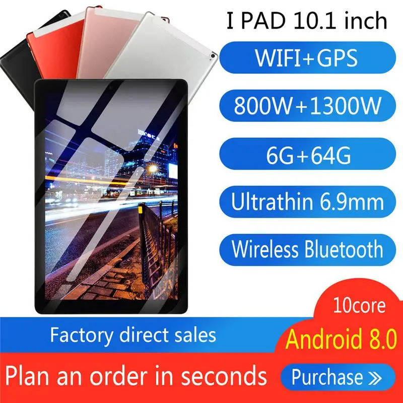 

10.1 Inch Tablet PC MTK6796 Ten-core HD Screen WiFi Bluetooth Call Tablet for Surfing Internet Learning Playing