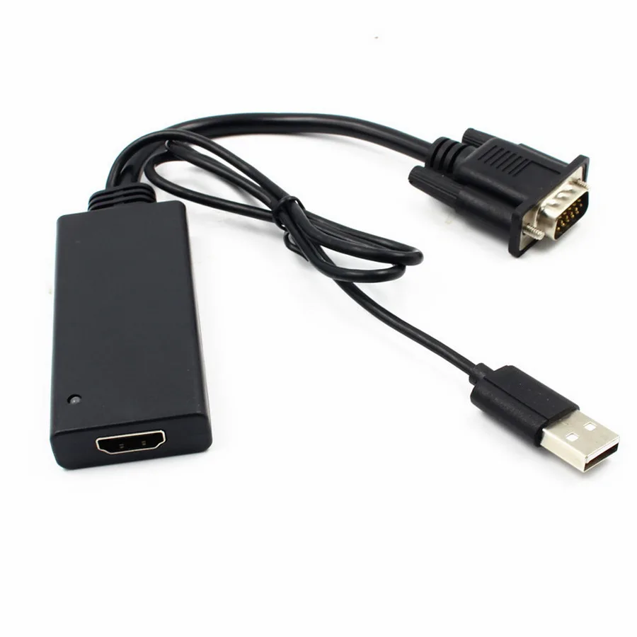 Кабель-преобразователь VGA-HDMI с поддержкой USB 20 шт. | Электроника