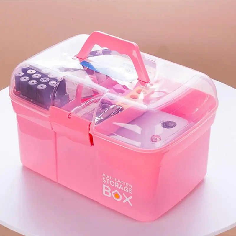 

Three-Layer Functional New Plastic Multifunction Makeup Container Nail Polish Rack Desktop Cosmetic Tools Shelf Container