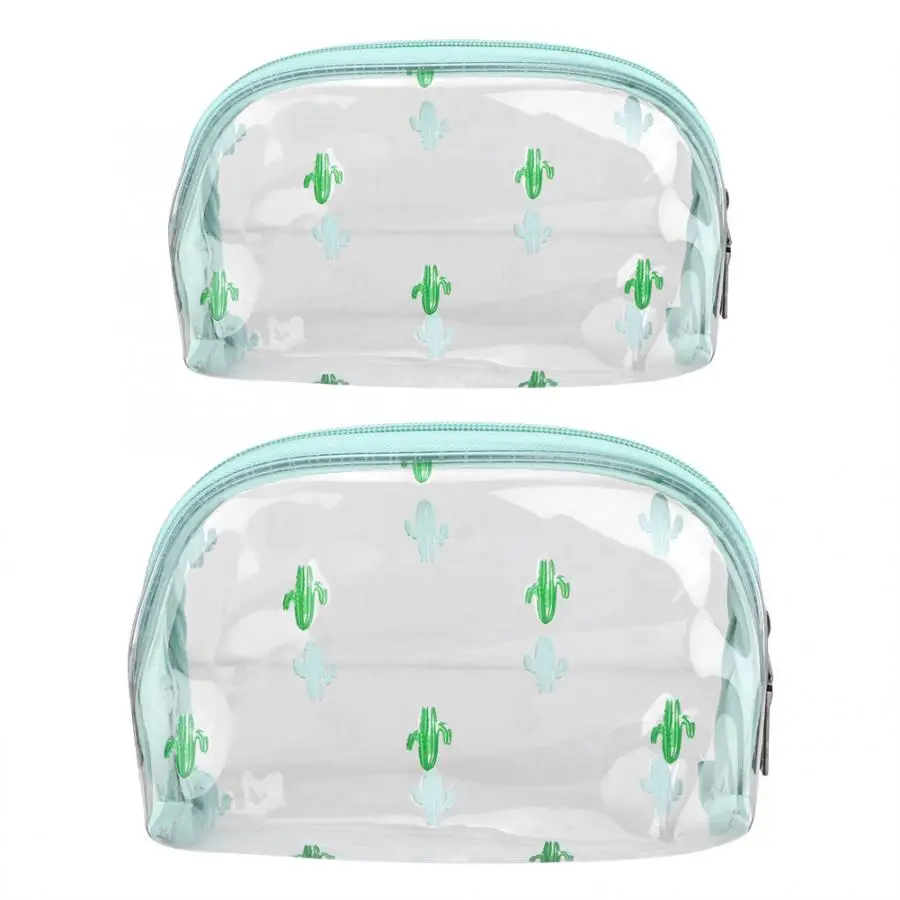 

Transparent PVC Semicircle Toiletry Bag Portable Travel Makeup Pouch Sundry Bag Cosmetics Oraganizer