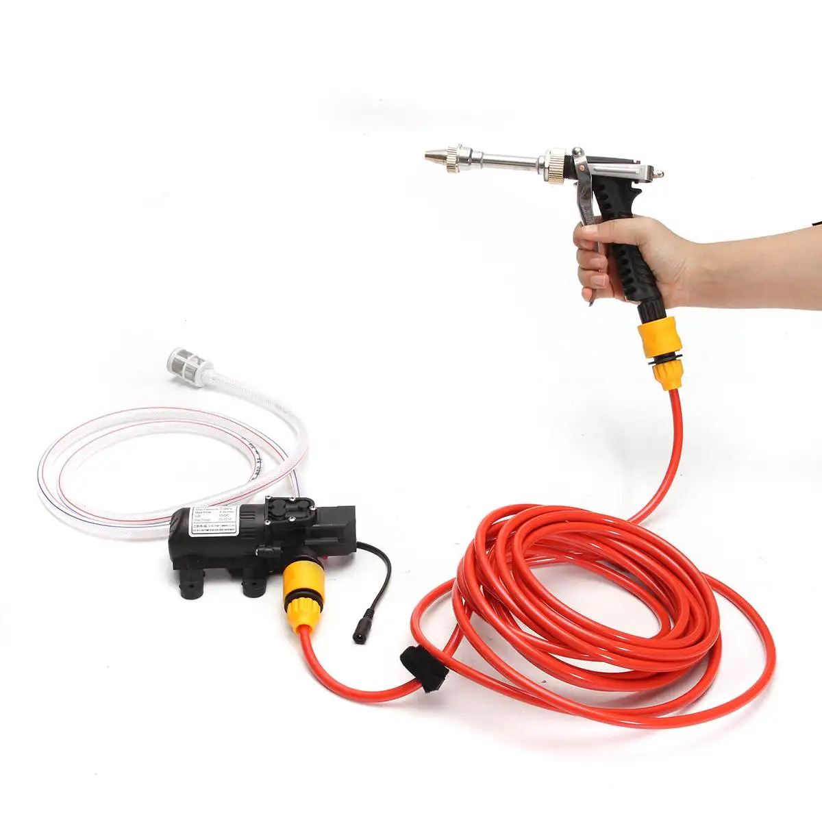  DC 12V 65W Household Portable High Pressure Mini Car Washer Cleaner Water Wash Pump Sprayer Kit Too