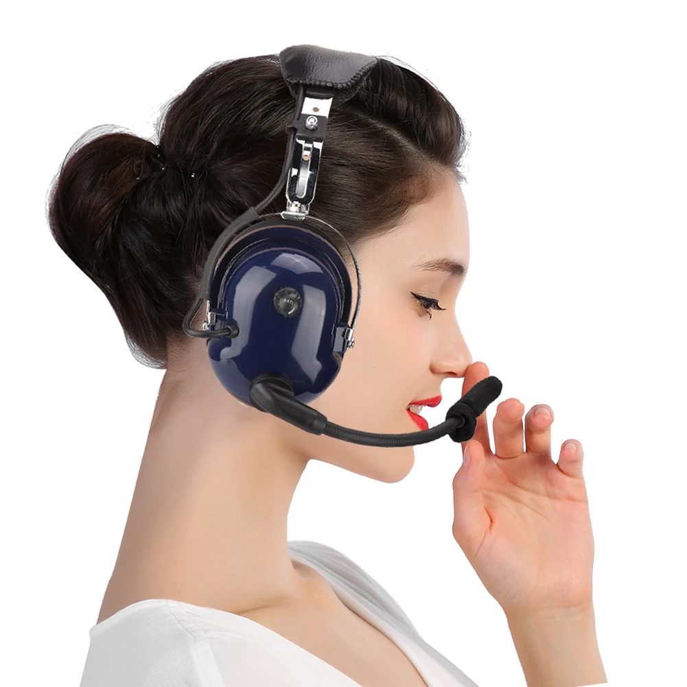 

General Aviation Headset, Dual Plug Pilot Headphone, 3.5mm Noise Reduction Headset for Pilots