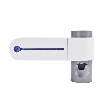 

1pc Dustproof Automatic Toothpaste Dispenser Toothpaste Squeezer with Toothbrush Holder for Washroom Bathroom