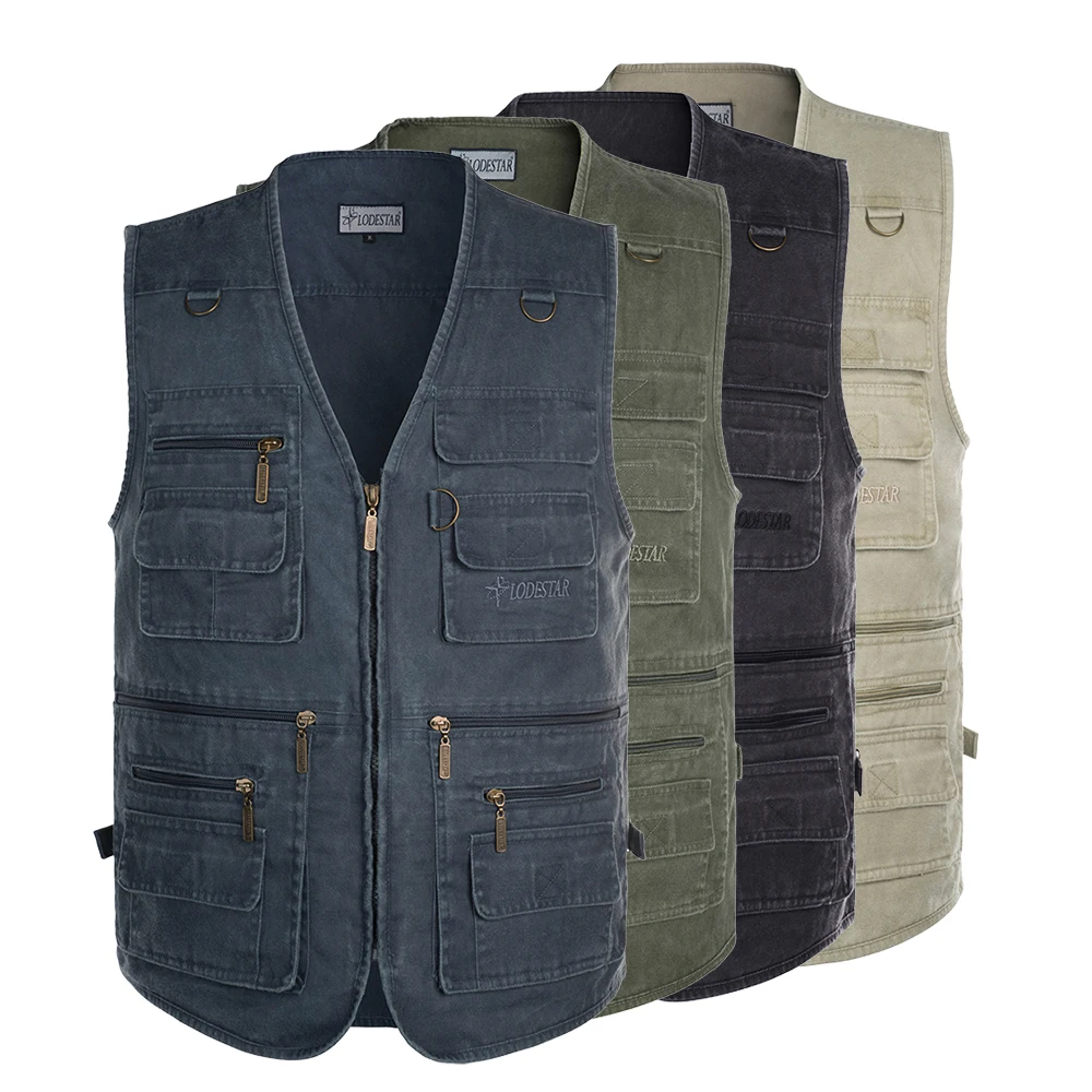 

Outdoor Fishing Vests Waistcoat Sleeveless Zipper Fishing Jacket Multi-pockets Hunting Hiking Climbing Vest For Carp Fishing