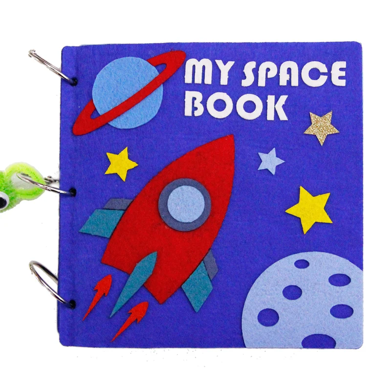 

Montessori Early Education Book Kindergarten Children Space Story Book Felt DIY Craft Handmade Feutrine Material Quite Book