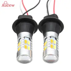 2 шт 7440 20SMD T20 5730 светодиодный автомобиля двухцветный мигающий фонарь обратный поворот сигнальные огни DRL лампы белого до желтого