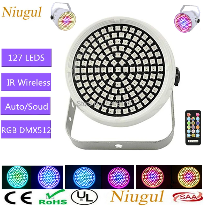 

With Remote Control 127pcs LEDs Round Colorful Bar KTV Flash Light ,DMX512 /Auto/Sound Control RGB 3IN1 LED Strobe Effect Lights