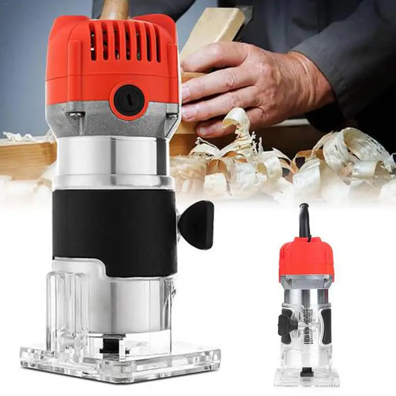 

Practical Router Trimmer US EUR UK AUS Standard Electric Hand Trimmer Motor Carving Machine Woodworking Trimmer Power Tool