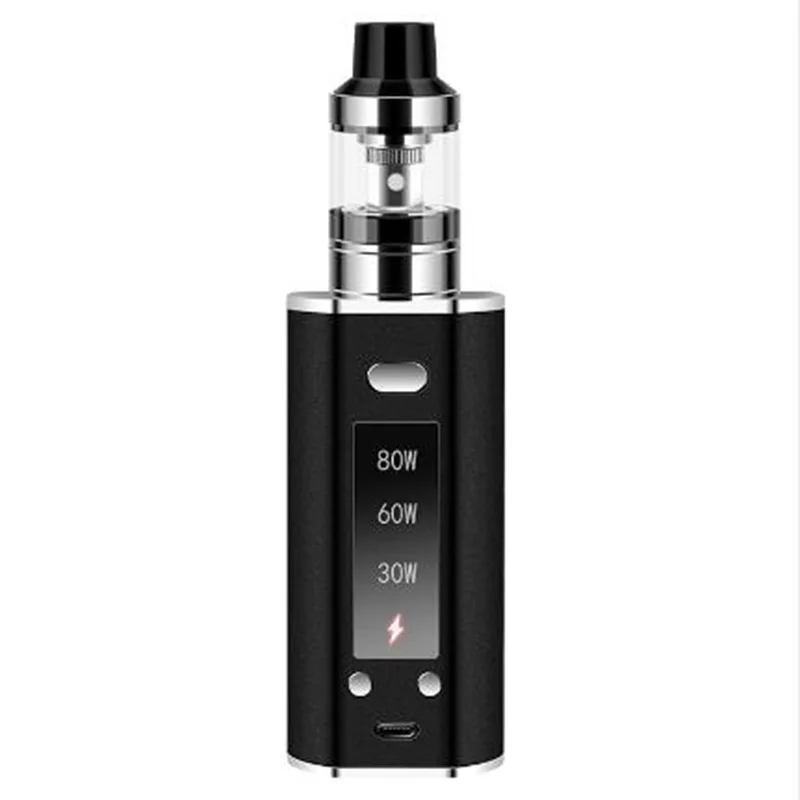 

80W Box Mod Huge Vapor 2000Ah Build-In Battery Thick Vaporizer Hookah Shisha Pen E Cig Smoke Led Electronic Cigarette Vape Kit