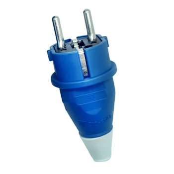 

EU Plug 4000W 16A Outlet Adaptor Waterproof IP54 Round 2Pin Electric Power Male Schuko Plug Rewireable Socket