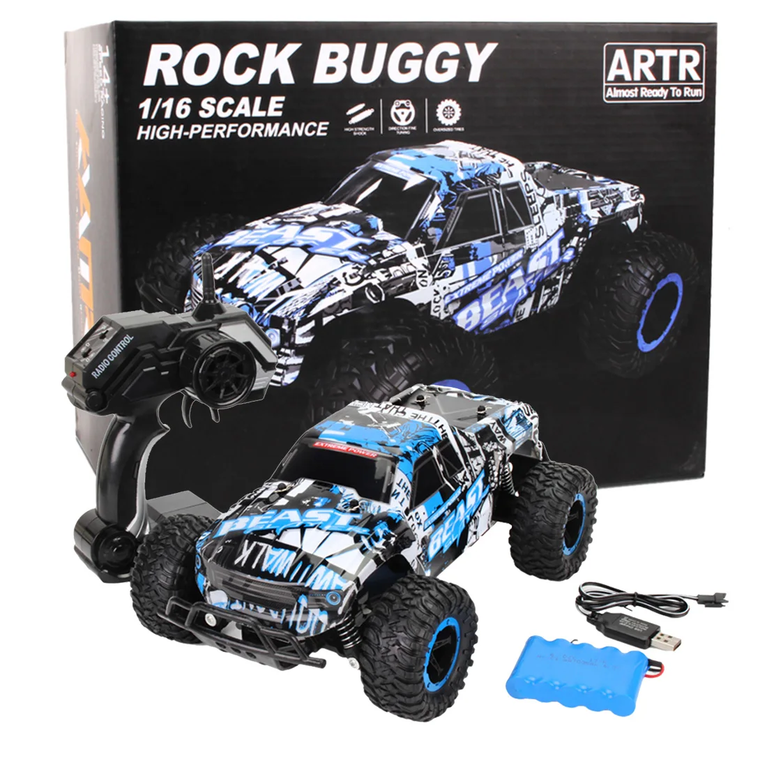

1:16 2.4G Off-road Vehicle RC Bigfoot Car Climbing Car Pickup Racing Car for Children Outdoor Playing RC Car Toys Birthday Gift
