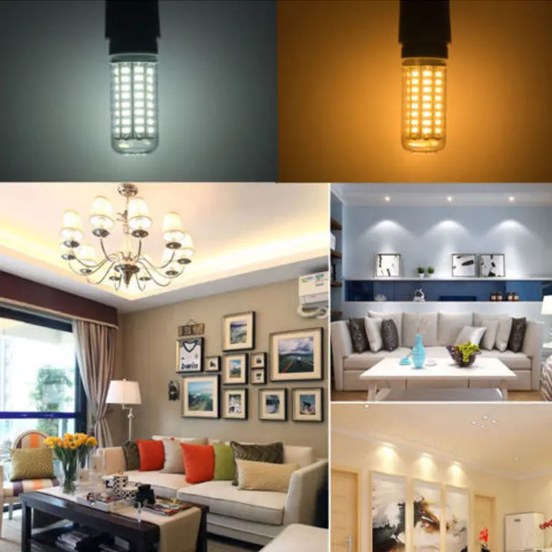 1 шт. E27 24/48/56 светодиодный s 220V 5730 SMD Светодиодная лампа светильник LED Теплый/белый