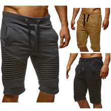 Новинка, мужские шорты, летние шорты для бодибилдинга и фитнеса, повседневные мужские шорты с завязками на талии, спортивные штаны больших размеров