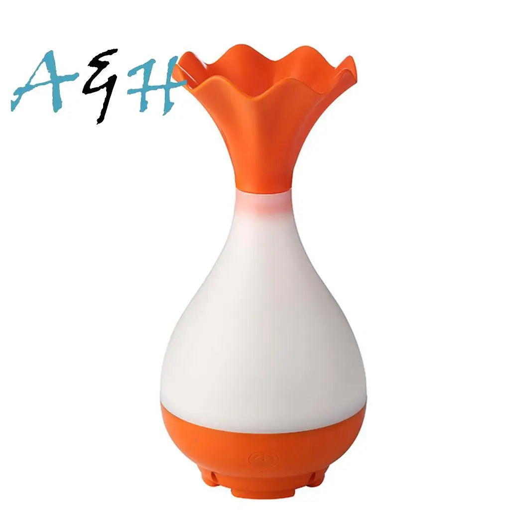 

Aromatherapy Night Light USB Office Desktop Kit Humidifier Portable Vase Shape 4.5H 5V 95mL 4W Air Purifier