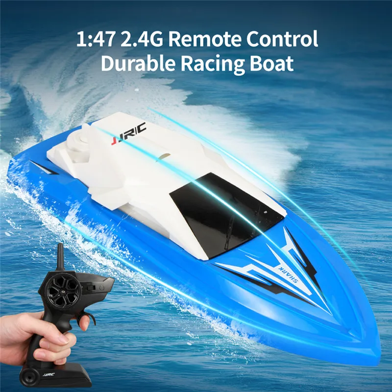 

JJRC S5 2.4G Electric Rc Boat 1/47 10km/h with Dual Motor Racing RTR Ship Model 20 minis Using time Outdoor Toys
