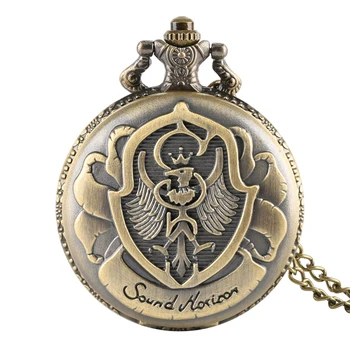 

Polish Eagle Poland Symbol Bronze Quartz Pocket Watch Sweater Pendant Necklace Chain Collectibles Gifts for Men Women Kid reloj