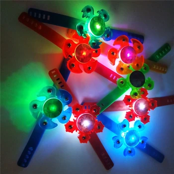 

New Super Cool Double Gyro Watch Toys/glowing Children's Watch Toys/children's Wristband Electronic Glowing Toys