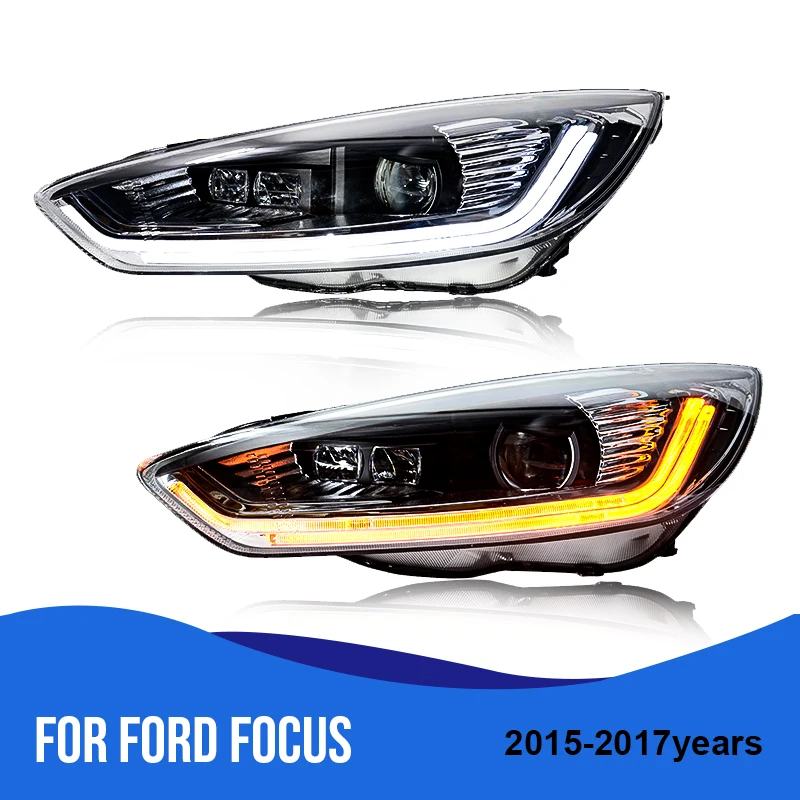 ROADOT для Ford Focus Автомобильный светильник s в сборе светодиодный бар DRL Q5 Bi Xenon