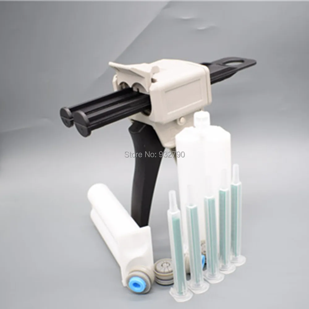 50ml 11/21 Caulk Gun Epoxy Resin Applicator Dispenser + 5pcs Static