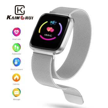 

Smart Bracelet IP67 Waterproof Stainless Steel Band Heart Rate Monitor Pedometer Activity Tracker Watch for Android IOS Phone