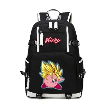 

Japan anime Kirby Backpakc Children Boys Girls School Bags Backpack Cartoon Laptop Backpack Womens Mens Travel Bag Knapsack