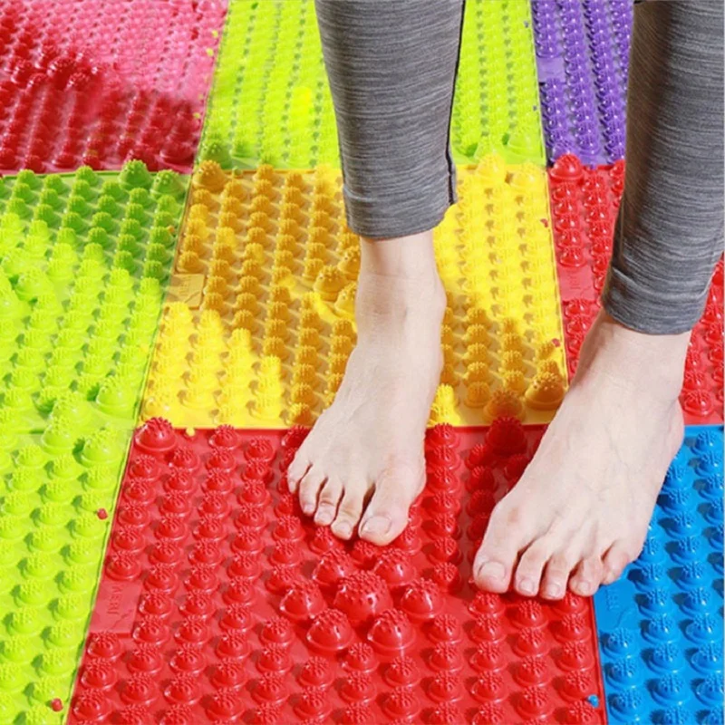 

1pc Foot Massage Pad Reflexology Acupuncture Moxibustion Toe Pressure Plate Blood Circulation Shiatsu Mat Health Care 29*39cm