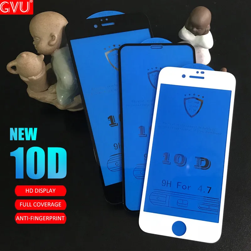 

Ultra-thin New 10D Full Cover Protective Glass On The For iphone 6 6s 7 8 X Tempered Screen For iphone 6 7 8 plus XR XS MAX Film