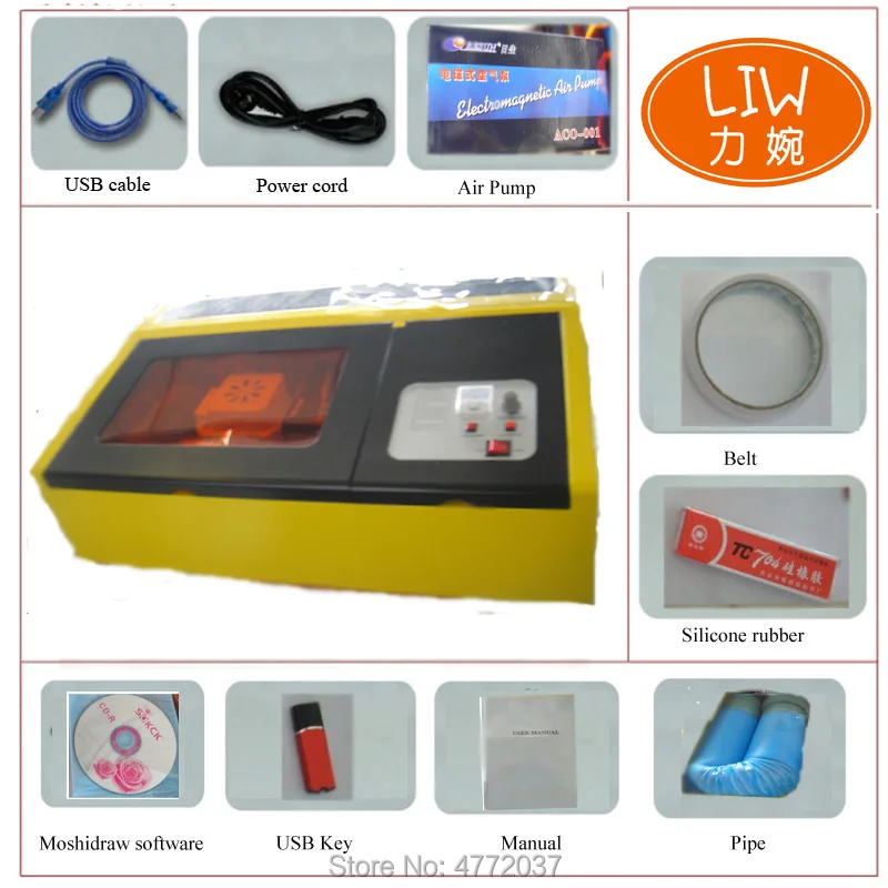 Máquina de corte e gravação a laser co2, 40w, dc pequena k40, preço de gravador