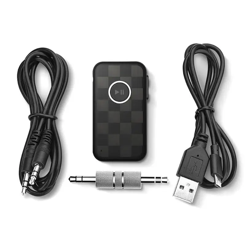 ALLOYSEED Mini Bluetooth Receiver 3 5mm AUX Music Audio Receiver Handsfree Call Adapter With Audio Cable For Car Headphone TV PC