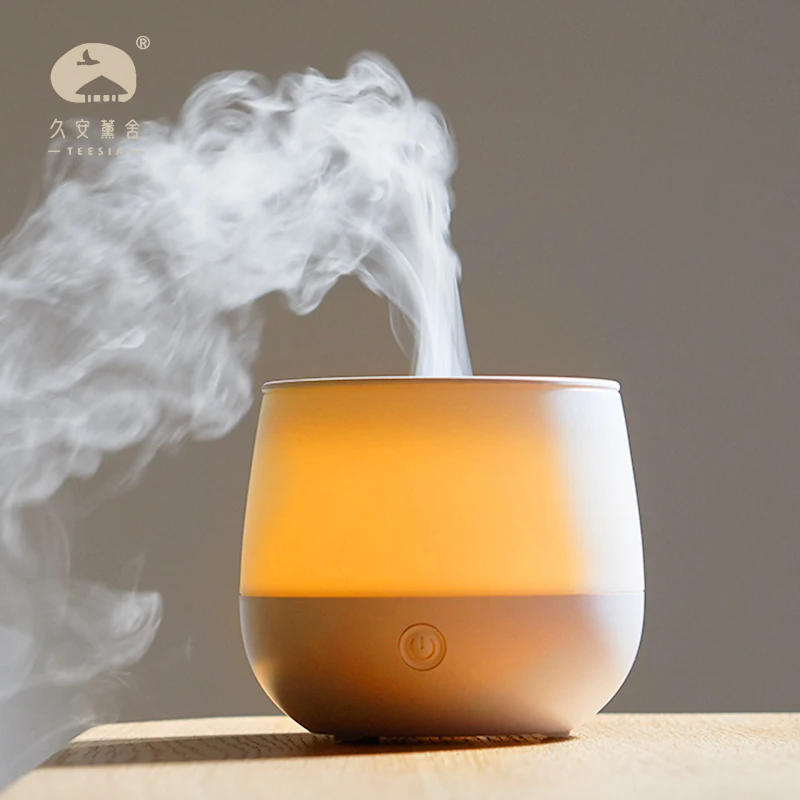 

Teesia USB Mini table Air Humidifier Essential Oil Diffuser Ultrasonic Aromatherapy Slient with LED Non cotton stick filter