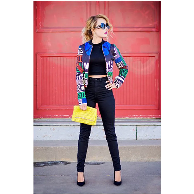 

Women Retro Floral Spring Long Sleeve Casual Fashion Jacket Coat Outwear