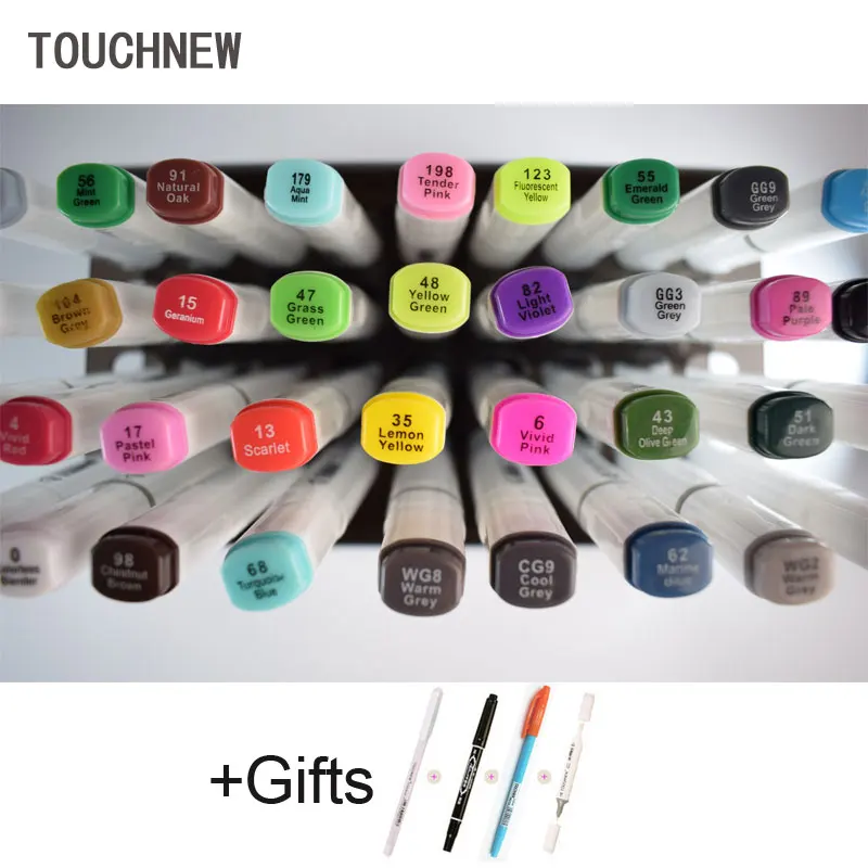 

TOUCHNEW Art Marker Set Double Tips Animation Manga Design School Drawing Sketch Marker Pen 60/80 Colors