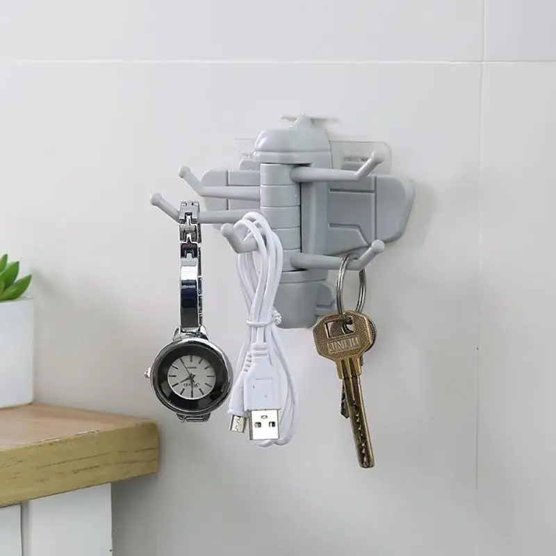 

1PC Rotating Hooks Aircraft Shape Wall Mounted Hanger Towel Hooks Storage Rack Kitchen Bathroom Storage Racks