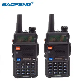

2020 Baofeng UV-5R Tri Band Portable Walkie Talkie VHF UHF 136-174MHz 220-260MHz 400-520MHz Two Way Radio UV5R Transceiver 2PCS