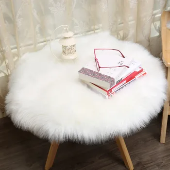 

Carpet Sheepskin Chair Cover Soft Bedroom Faux Mat Seat Pad long Fur Fluffy Area Rugs Washable Artificial Textil 10