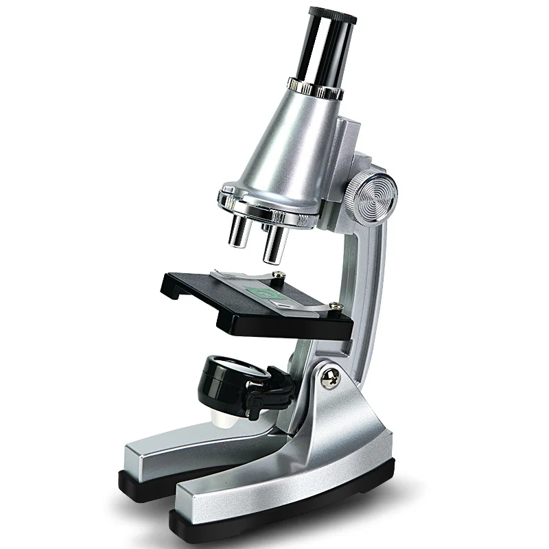 

Birthday Gift 100x, 300x, 600x Illuminated Toy Monocular Student Microscope with Refecting Mirror and Lamp for Children