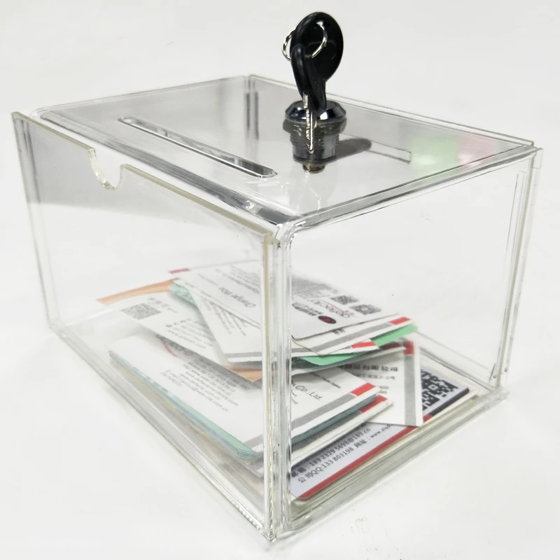 

WSHYUFEI Counter Acrylic Donation Collection Box,perspex Charity Fundraising Box With Keylock Ygb-007