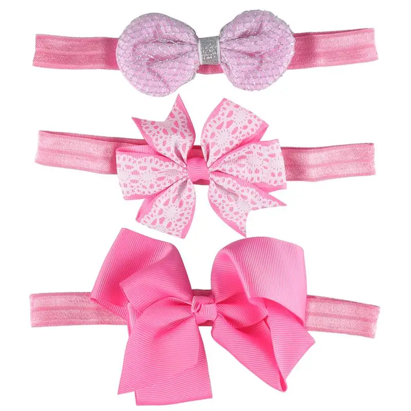 3 шт. эластичная повязка на голову милые повязки для волос прекрасный головной убор с лентой различные стильные аксессуары для волос для девочек(узор 4