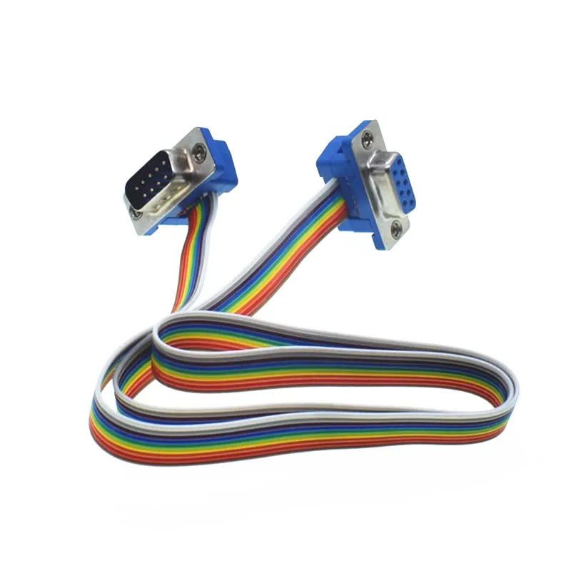 DB9 Ribbon Cable DB9 Male Female DB9 Connector Female To Male Cable